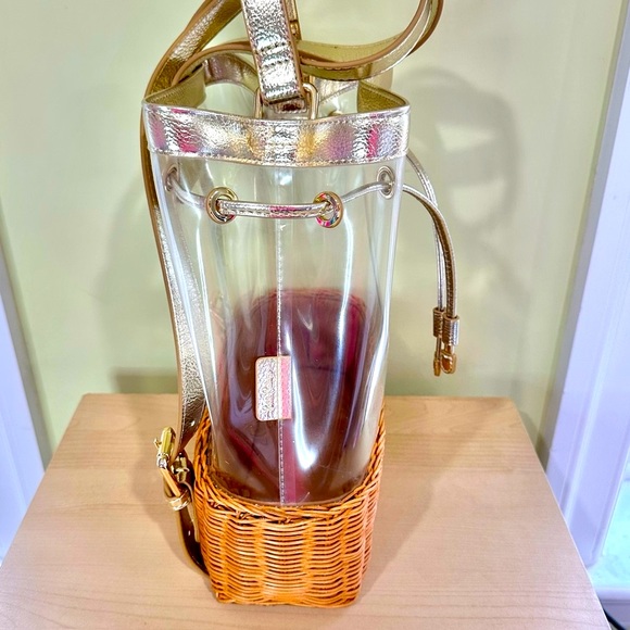 Lilly Pulitzer Ellamae Clear Wicker Backpack - Picture 10 of 14